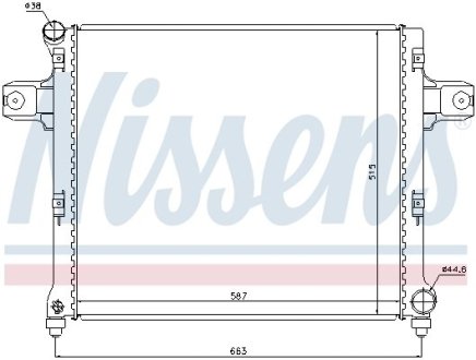 Радиатор системы охлаждения NISSENS 61022