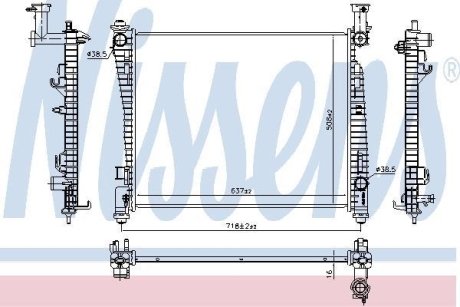 Радиатор охлаждения NISSENS 61032