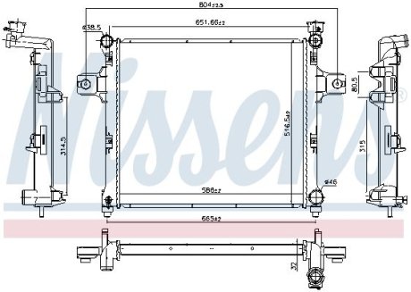 Радиатор охлаждения NISSENS 61038