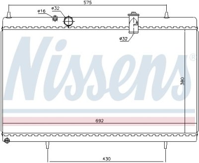 Радиатор системы охлаждения NISSENS 61271