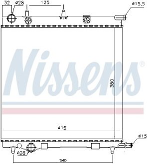 Радиатор системы охлаждения NISSENS 61284