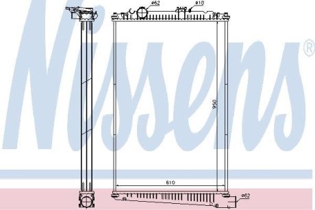 Радиатор системы охлаждения NISSENS 614420