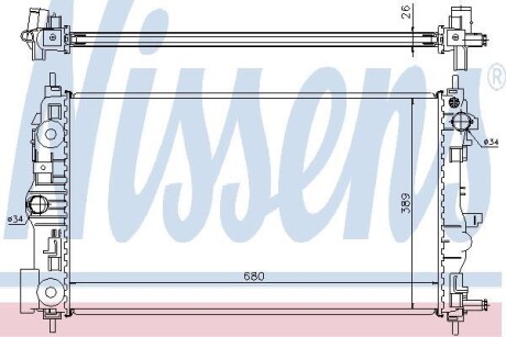 Радiатор NISSENS 61676