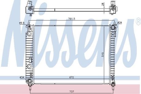 Радиатор охлаждения NISSENS 616905