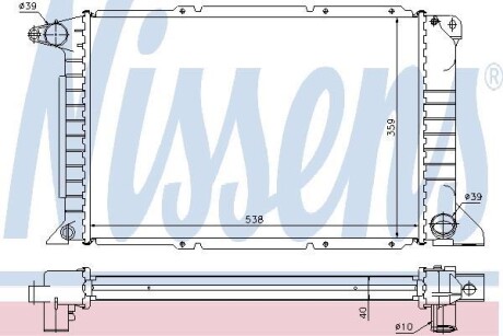 Радиатор охлаждения NISSENS 62080A