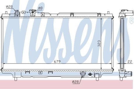 Радіатор охолоджування NISSENS 62383A