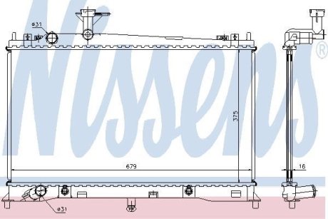 Радиатор охлаждения NISSENS 62463A