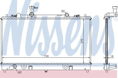 Радиатор системы охлаждения NISSENS 62466A