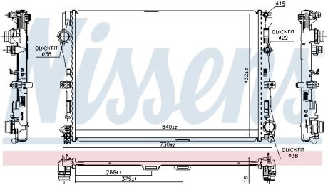 Радиатор системы охлаждения NISSENS 627029