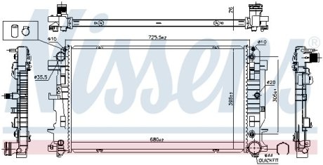 Радиатор системы охлаждения NISSENS 627062