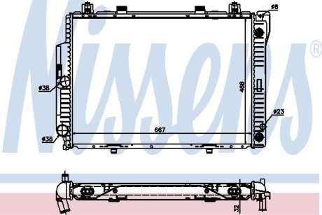 Радиатор охлаждения NISSENS 62713A