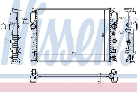 Радиатор системы охлаждения NISSENS 62792A