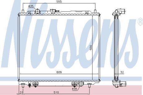 Радиатор охлаждения NISSENS 62802