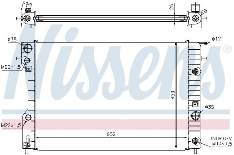 Радиатор системы охлаждения NISSENS 63072A