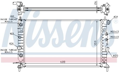 Радиатор охлаждения NISSENS 63078