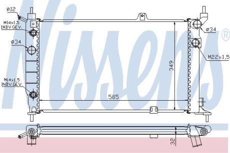 Радиатор системы охлаждения NISSENS 63253A