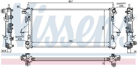 Радиатор системы охлаждения NISSENS 63556