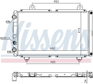 Радиатор охлаждения NISSENS 63558