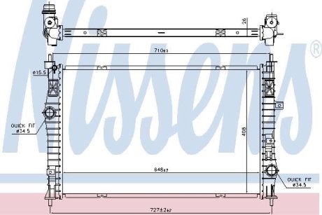 Радиатор охлаждения NISSENS 636042