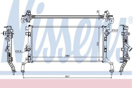 Радиатор охлаждения NISSENS 637604