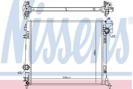 Радиатор системы охлаждения NISSENS 637665