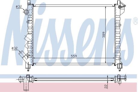 Радиатор охлаждения NISSENS 63832