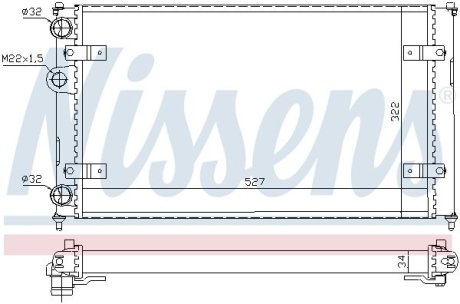 Радіатор охолоджування NISSENS 639951