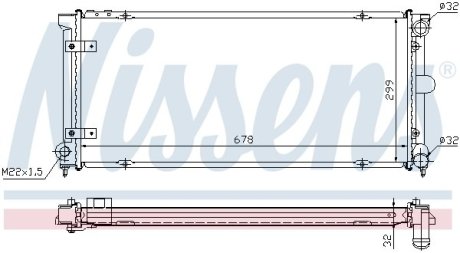 Радиатор охлаждения NISSENS 640041