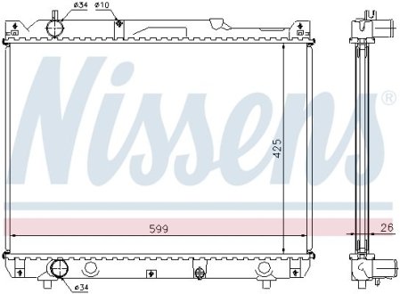 Радиатор охлаждения NISSENS 64196A