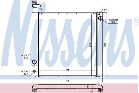 Радиатор охлаждения NISSENS 64329