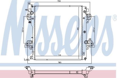 Радиатор системы охлаждения NISSENS 646824