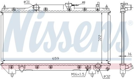 Радіатор охолоджування NISSENS 64783A