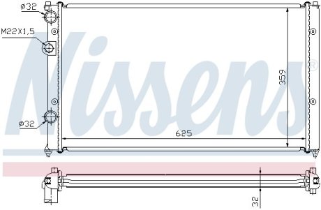 Радіатор охолоджування NISSENS 652551