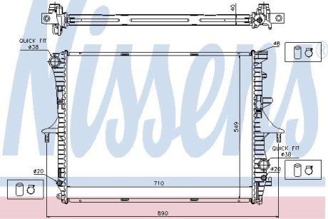 Радіатор охолоджування NISSENS 65276A (фото 1)