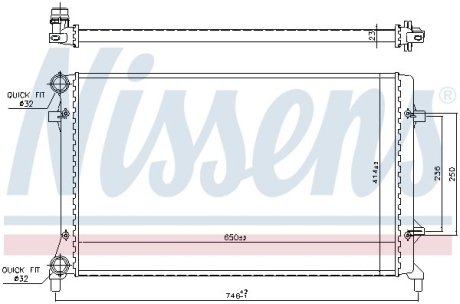 Радіатор охолоджування NISSENS 65277