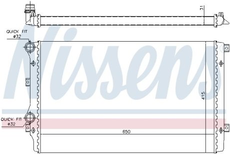 Радиатор системы охлаждения NISSENS 65280A