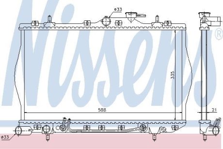 Радиатор охлаждения NISSENS 670011