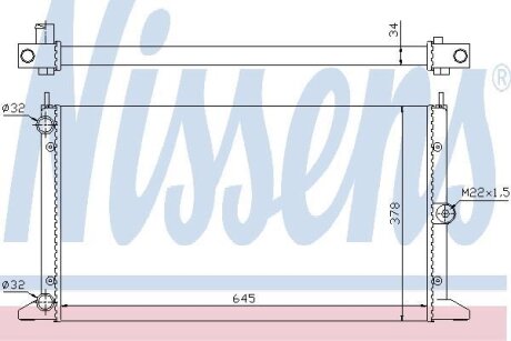 Радіатор охолодження двигуна NISSENS 67305