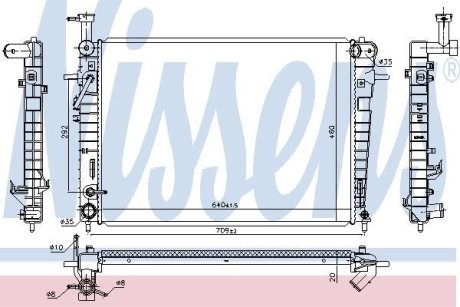 Радіатор охолоджування NISSENS 675005