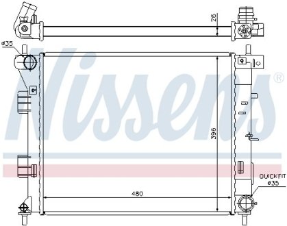 Радиатор охлаждения NISSENS 67607