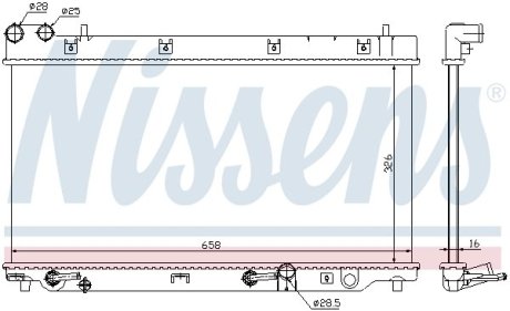 Радиатор охлаждения NISSENS 68098