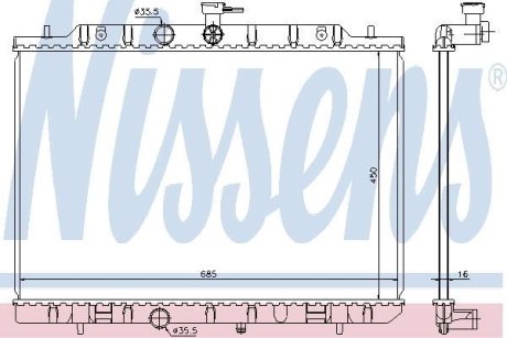 Радиатор охлаждения NISSENS 68724