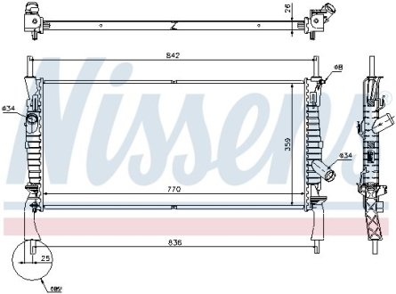 Радиатор кондиционера NISSENS 69226