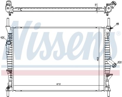 Радиатор системы охлаждения NISSENS 69240