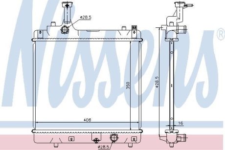 Радиатор охлаждения NISSENS 69401