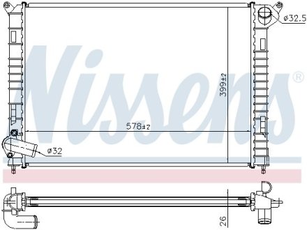 Радиатор охлаждения NISSENS 69703A