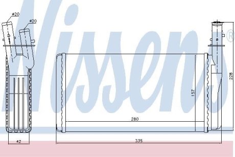 Радиатор печки NISSENS 70016