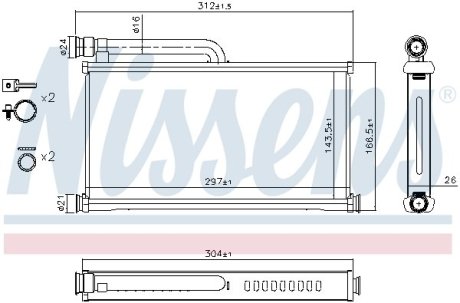 Радиатор обогрева салона NISSENS 70233