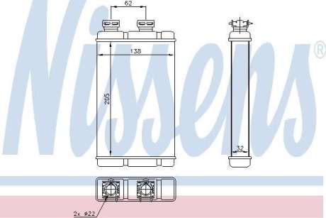 Радиатор отопителя салона NISSENS 70513