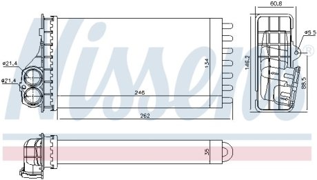 Радиатор отопителя салона First Fit NISSENS 707091